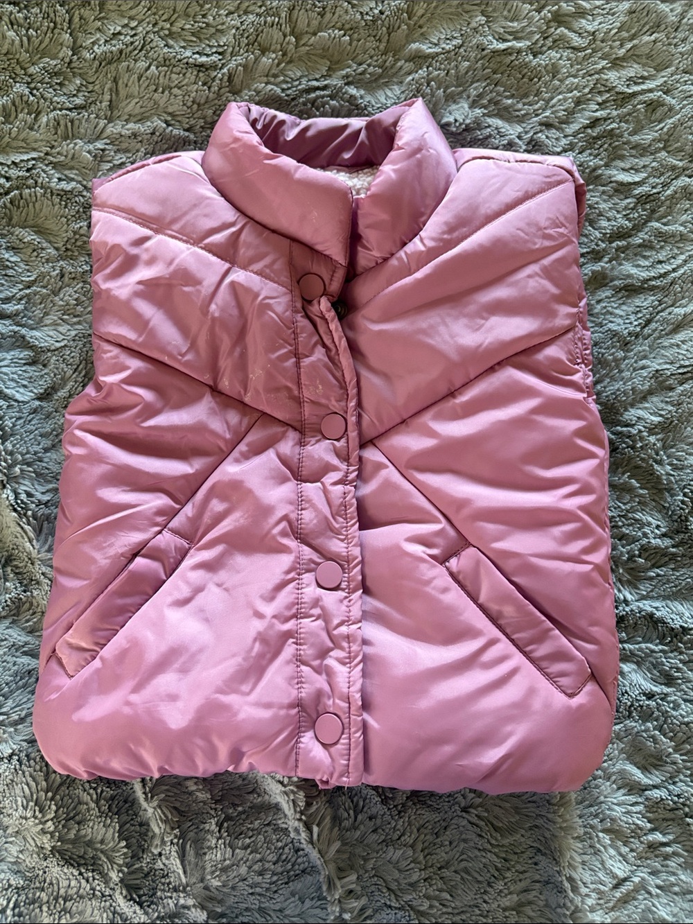 Girls' Pink Puffer Vest - Lightweight Quilted Vest